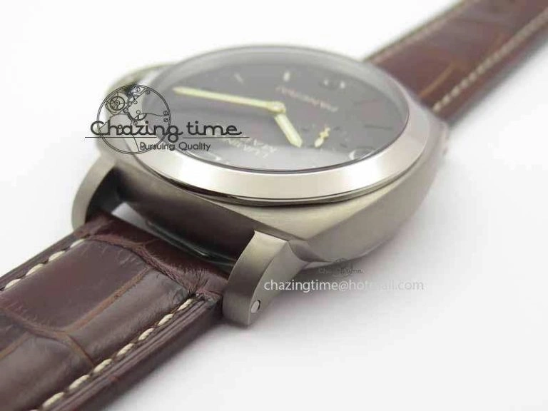 PAM351 Q Titanium VSF 1:1 Best Edition On Brown Leather Strap P.9000 Super Clone