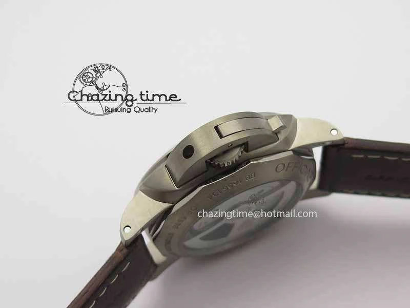 PAM351 Q Titanium VSF 1:1 Best Edition On Brown Leather Strap P.9000 Super Clone