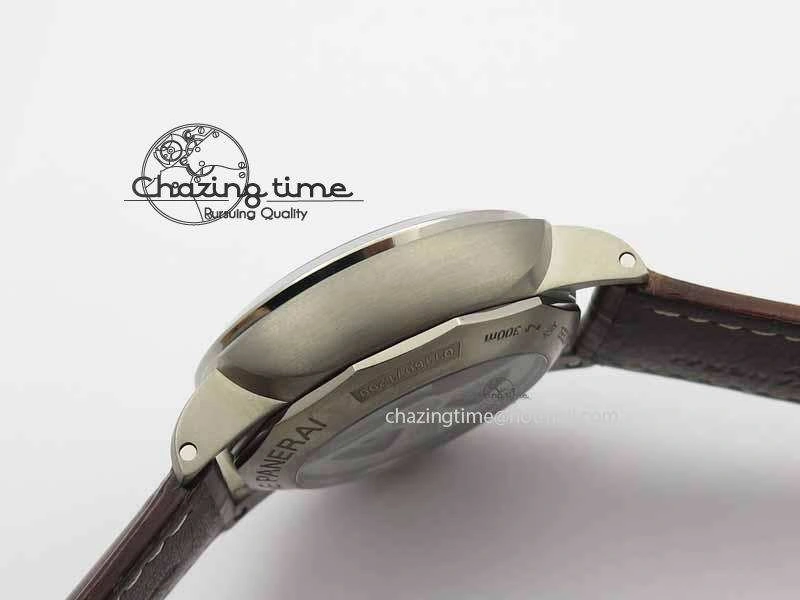 PAM351 Q Titanium VSF 1:1 Best Edition On Brown Leather Strap P.9000 Super Clone