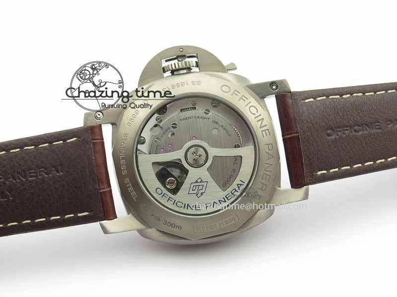 PAM351 Q Titanium VSF 1:1 Best Edition On Brown Leather Strap P.9000 Super Clone
