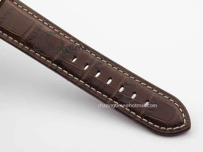 PAM351 Q Titanium VSF 1:1 Best Edition On Brown Leather Strap P.9000 Super Clone