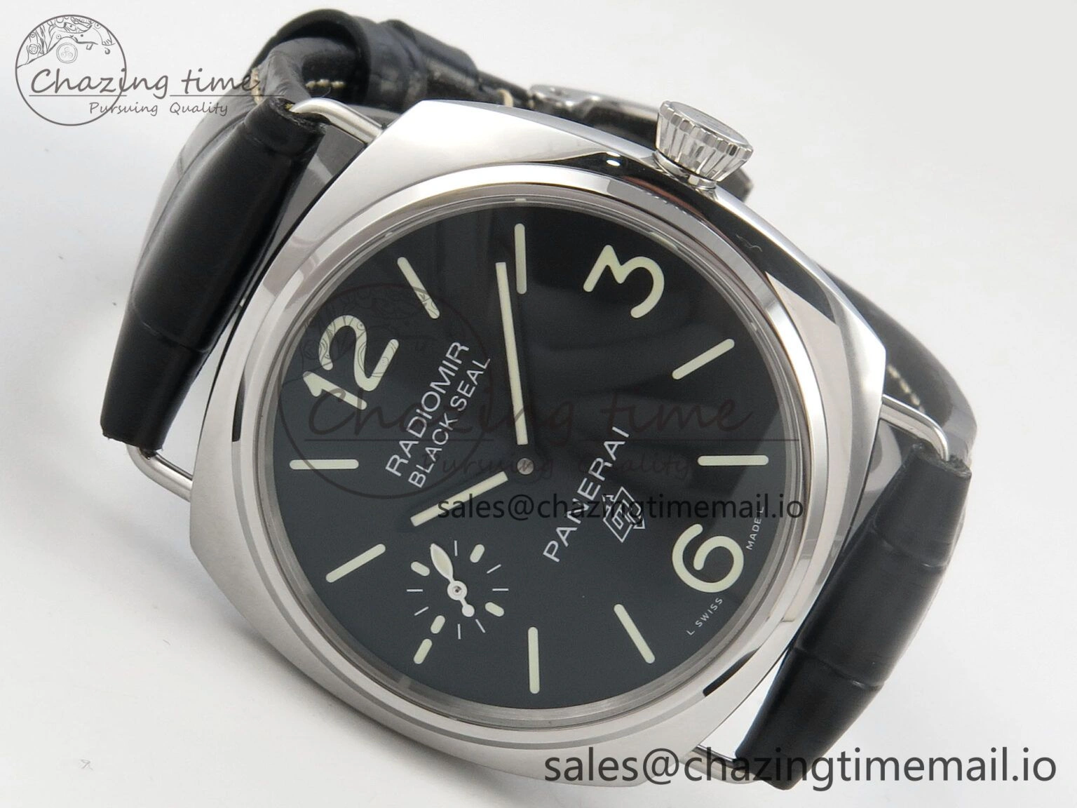 PAM380 HWF 1:1 Best Edition Black Dial On Black Leather Strap A6497