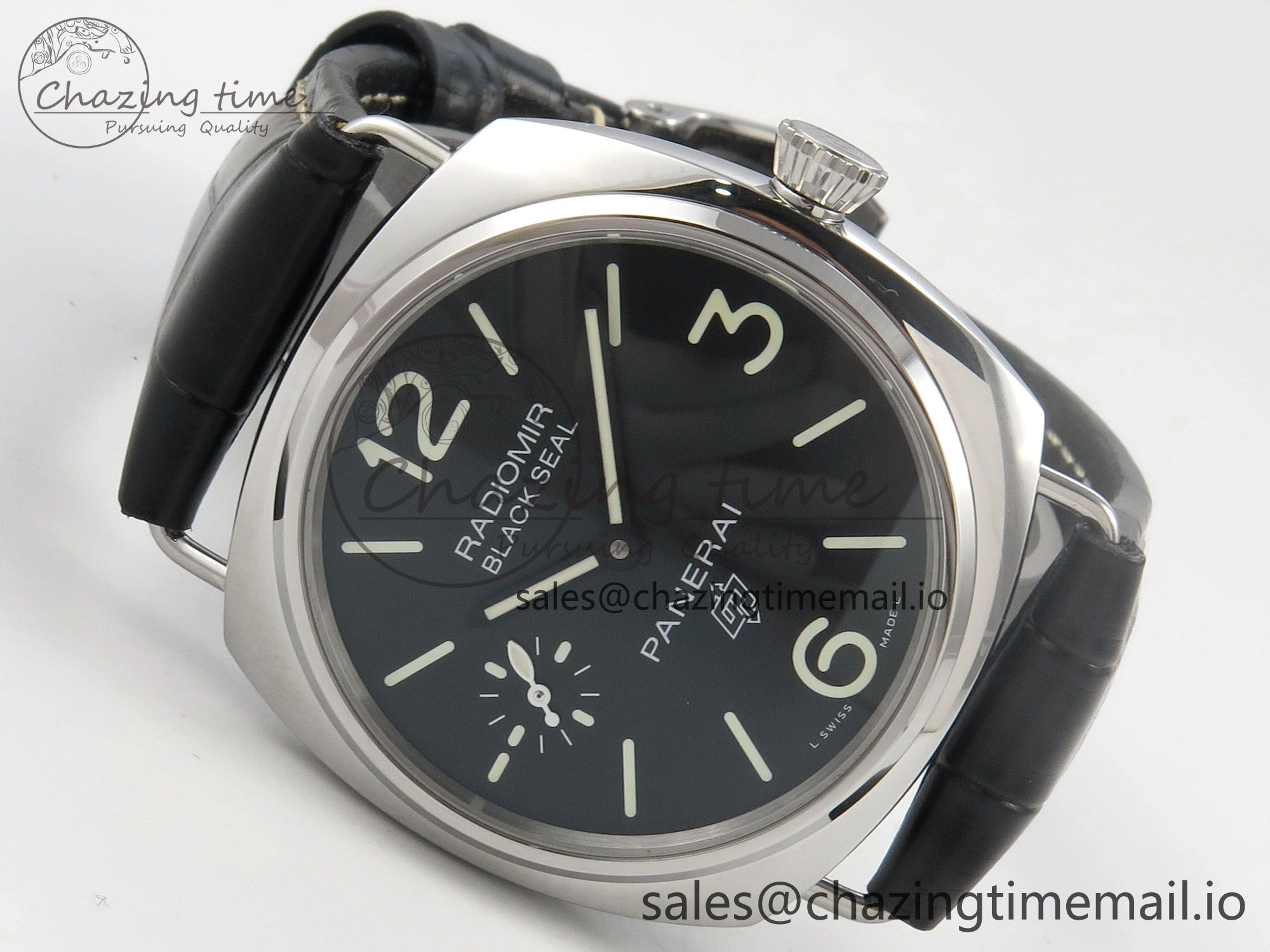 PAM380 HWF 1:1 Best Edition Black Dial On Black Leather Strap A6497