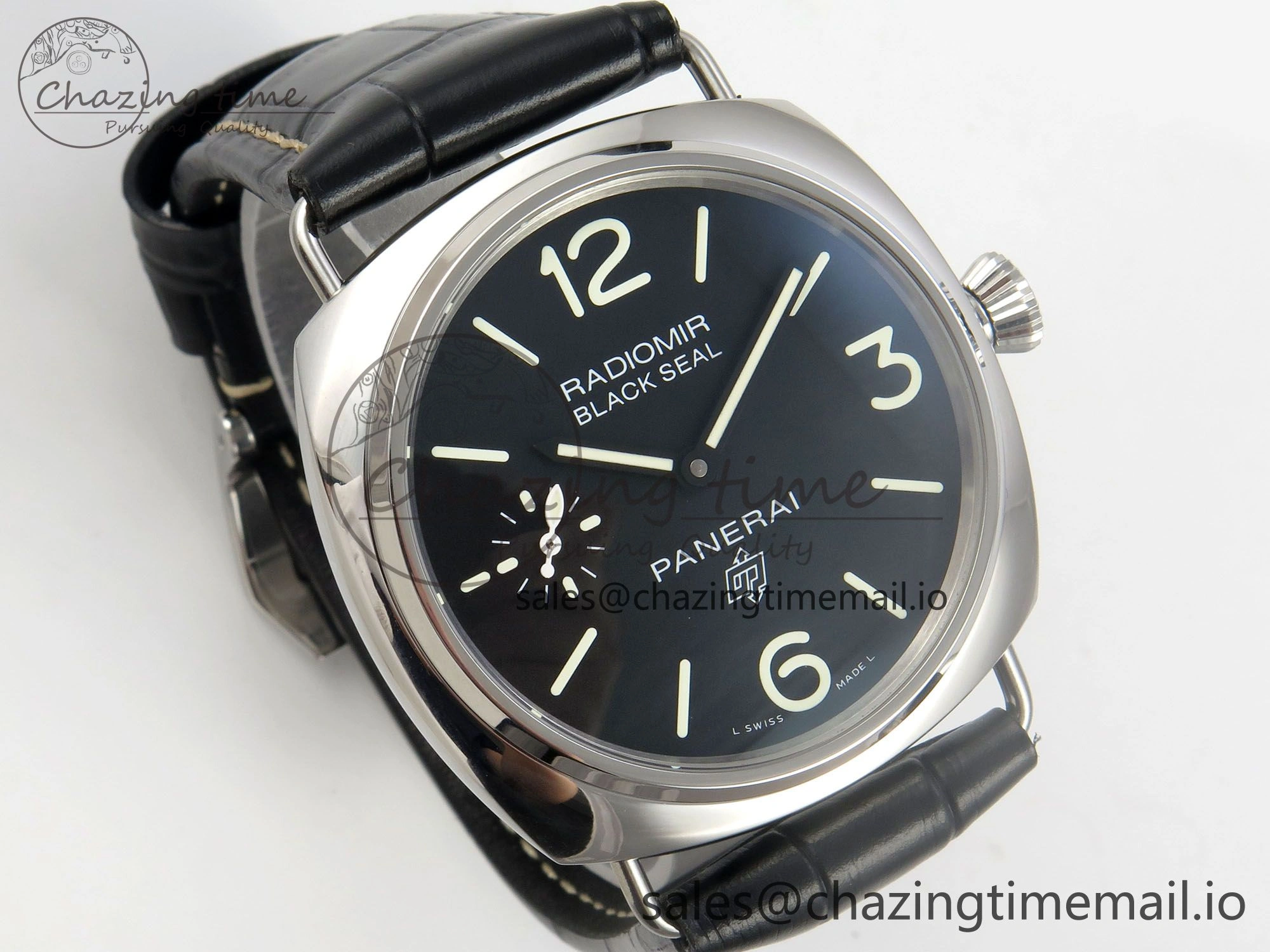 PAM380 HWF 1:1 Best Edition Black Dial On Black Leather Strap A6497