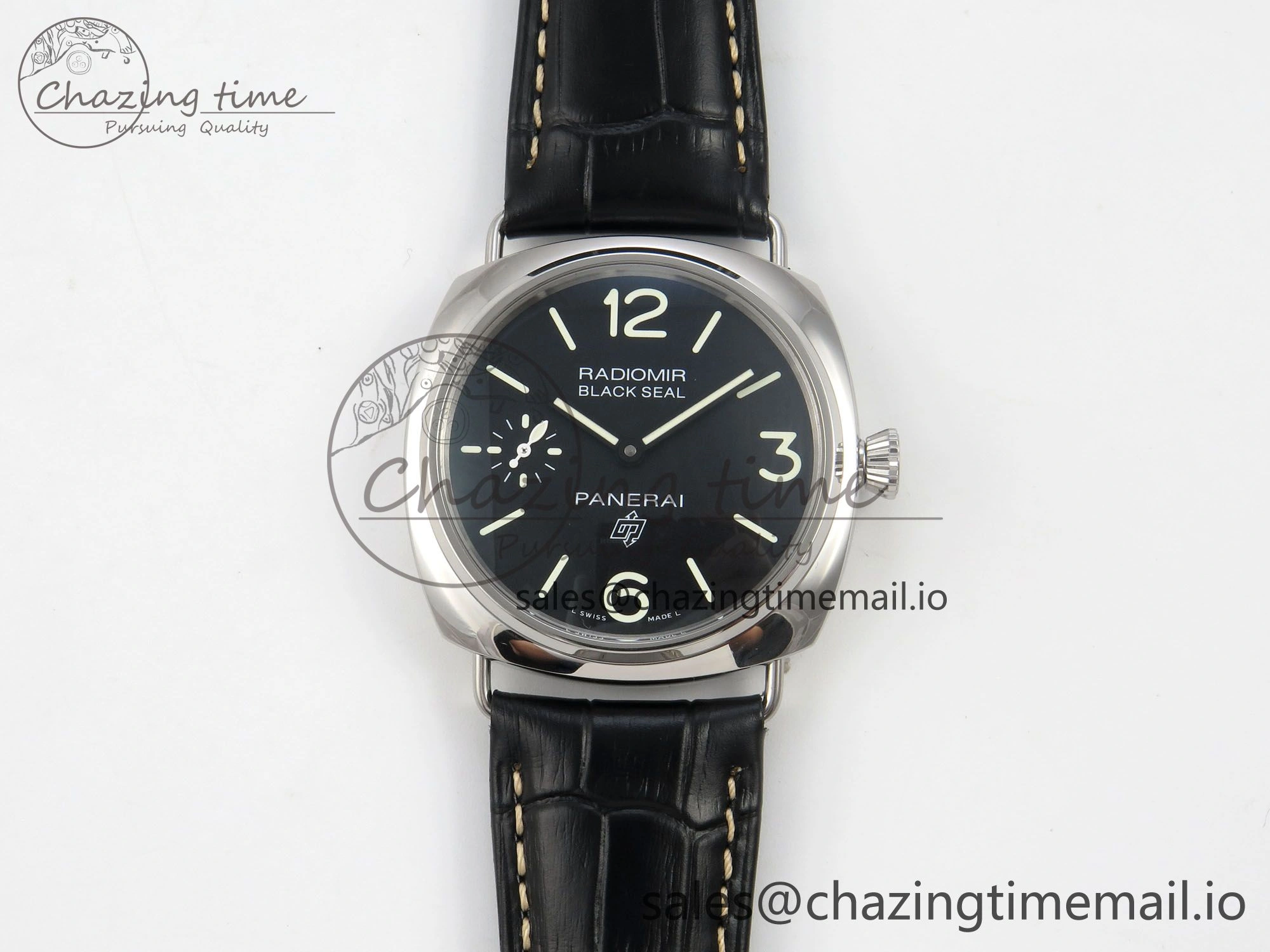 PAM380 HWF 1:1 Best Edition Black Dial On Black Leather Strap A6497