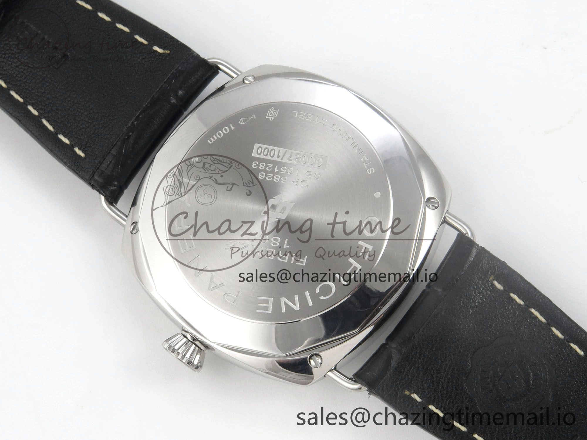 PAM380 HWF 1:1 Best Edition Black Dial On Black Leather Strap A6497