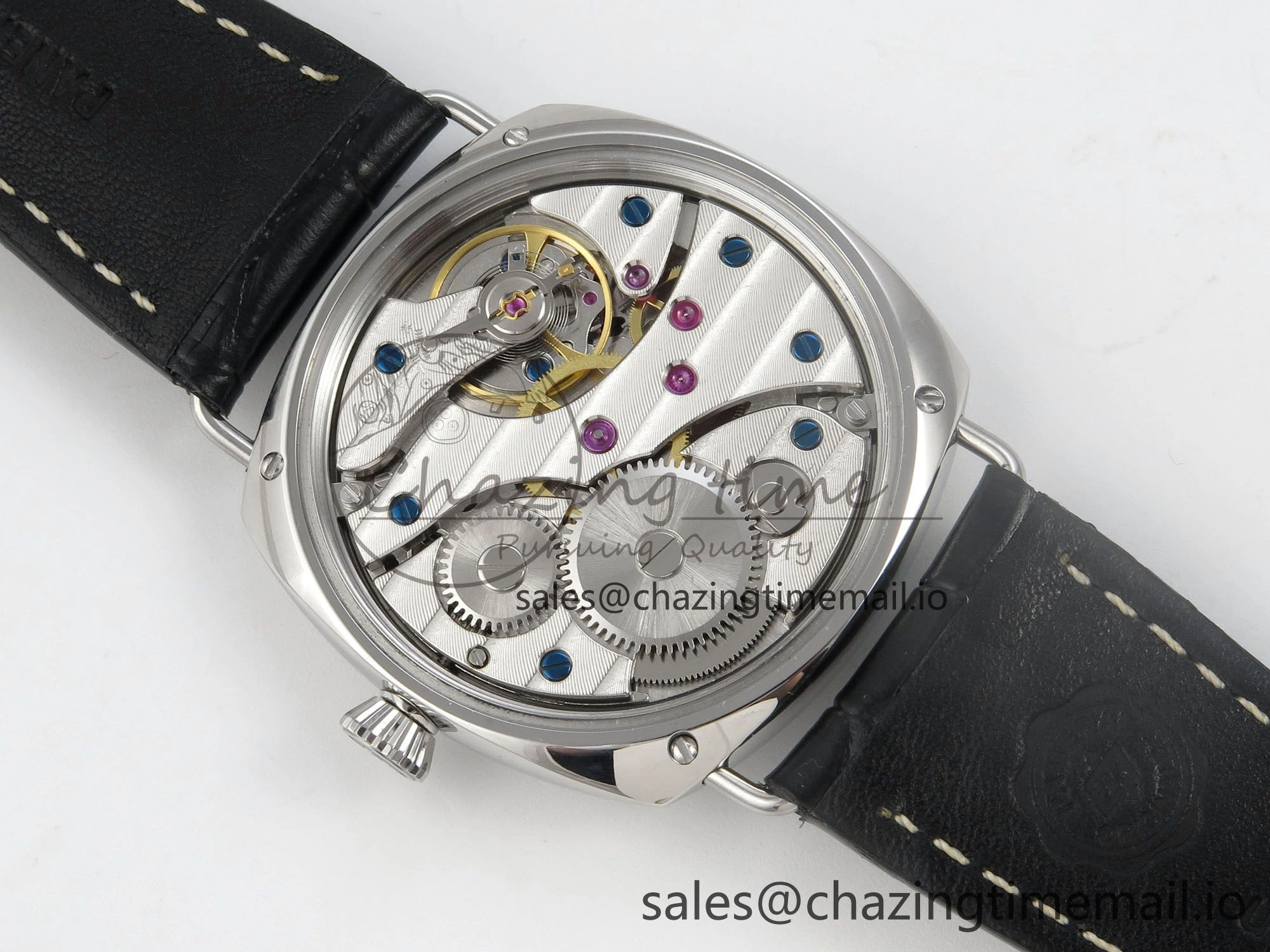 PAM380 HWF 1:1 Best Edition Black Dial On Black Leather Strap A6497