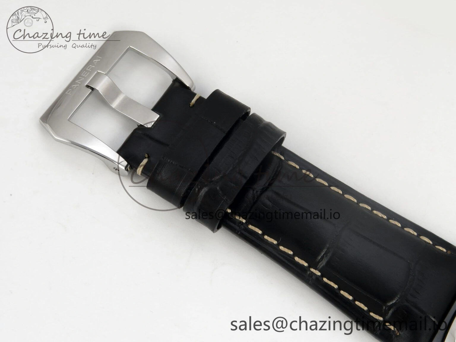 PAM380 HWF 1:1 Best Edition Black Dial On Black Leather Strap A6497