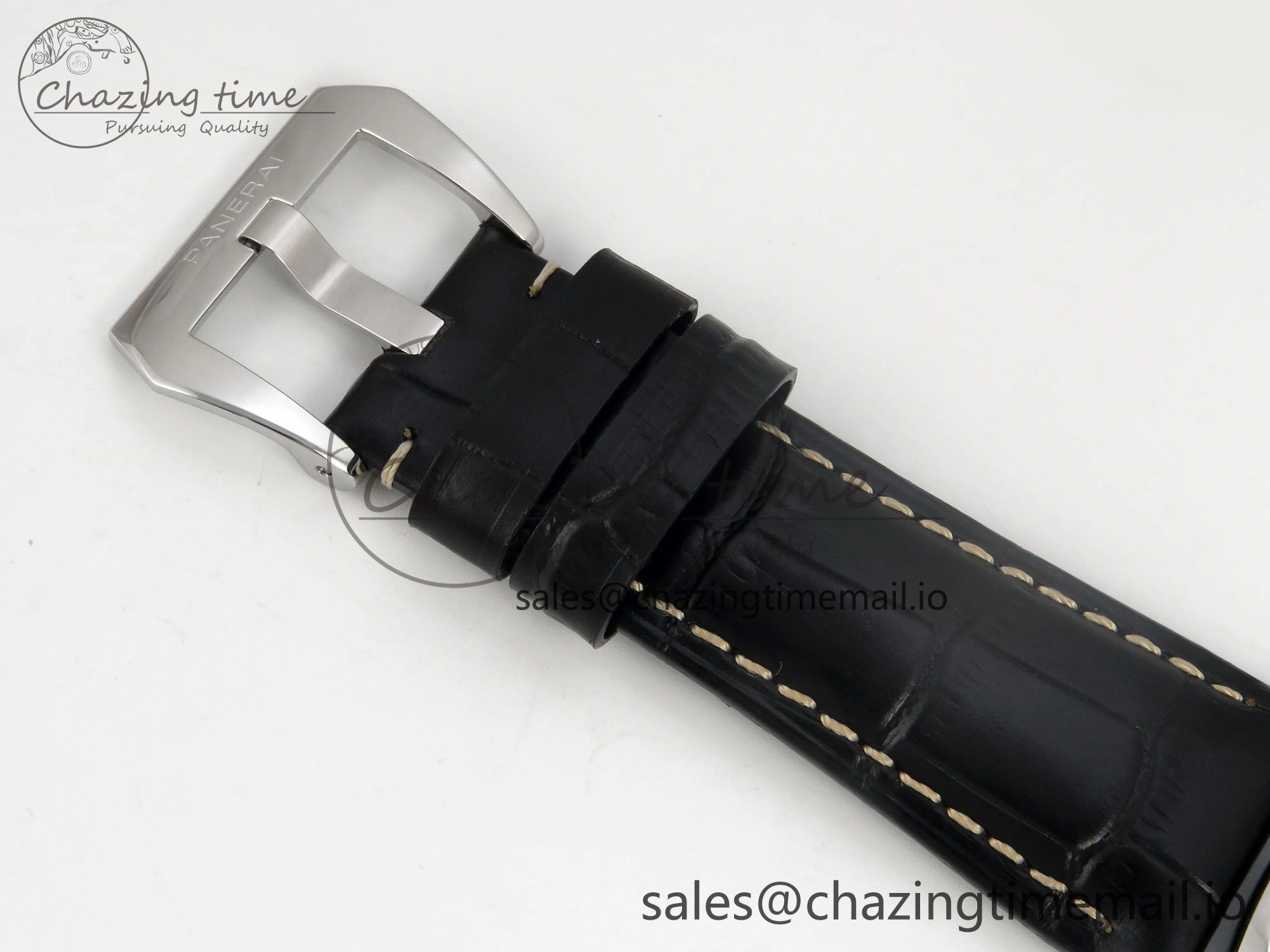 PAM380 HWF 1:1 Best Edition Black Dial On Black Leather Strap A6497