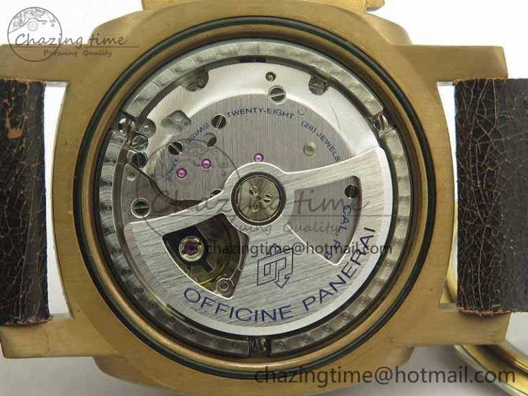 PAM382 N Bronzo VSF 1:1 Best Edition On Brown Distressed Calfskin Strap P.9000 Super Clone V2