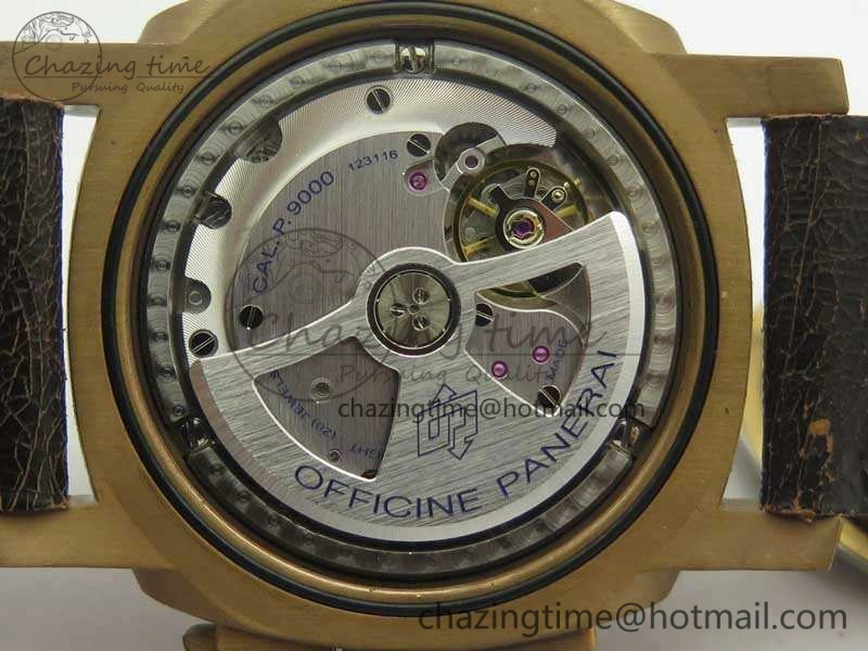 PAM382 N Bronzo VSF 1:1 Best Edition On Brown Distressed Calfskin Strap P.9000 Super Clone V2