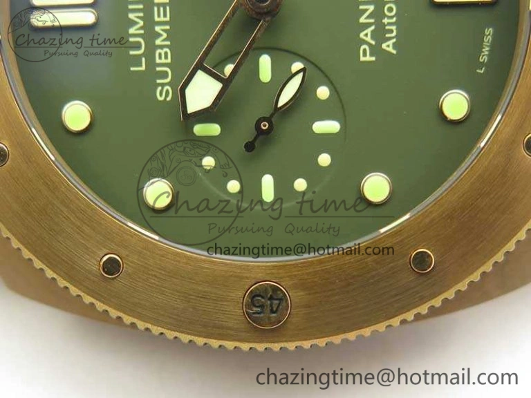 PAM382 N Bronzo VSF 1:1 Best Edition On Brown Distressed Calfskin Strap P.9000 Super Clone V2