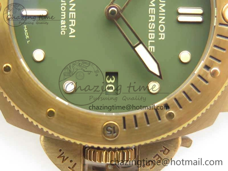 PAM382 N Bronzo VSF 1:1 Best Edition On Brown Distressed Calfskin Strap P.9000 Super Clone V2