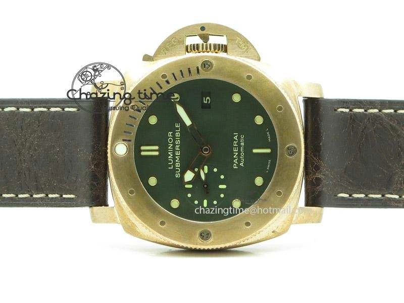 PAM382 N Bronzo ZF Best Edition On Brown Leather Strap ZP9000 V4
