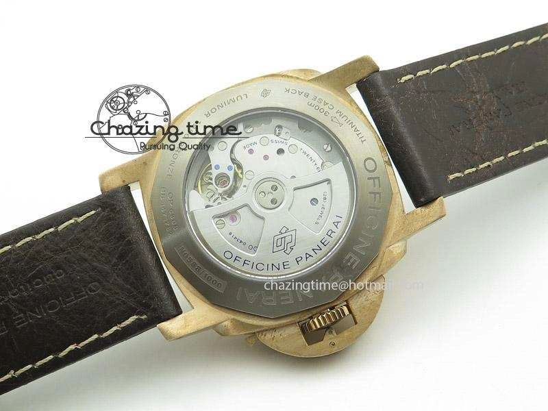 PAM382 N Bronzo ZF Best Edition On Brown Leather Strap ZP9000 V4