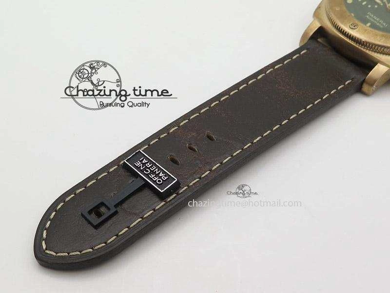 PAM382 N Bronzo ZF Best Edition On Brown Leather Strap ZP9000 V4