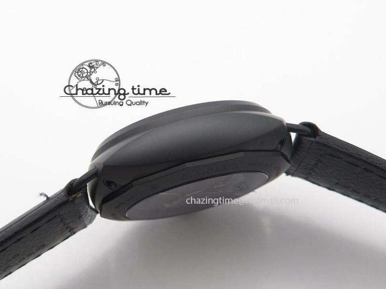 PAM384 N Real PR Real Ceramic V6F Best Edition On Black Leather Strap P2002