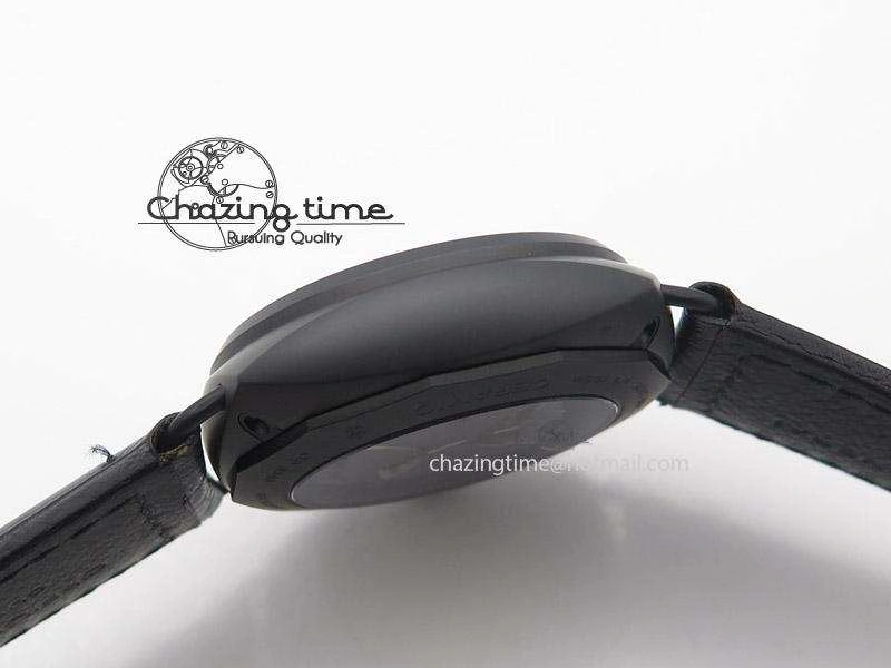 PAM384 N Real PR Real Ceramic V6F Best Edition On Black Leather Strap P2002
