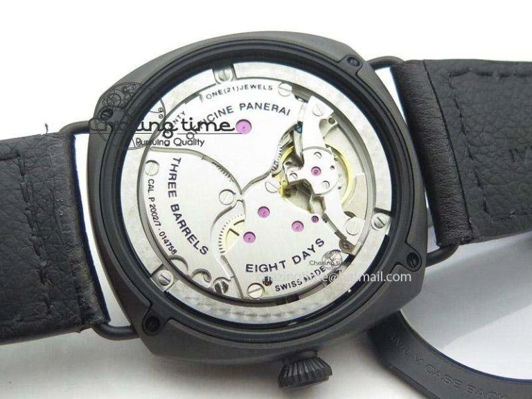 PAM384 N Real PR Real Ceramic V6F Best Edition On Black Leather Strap P2002