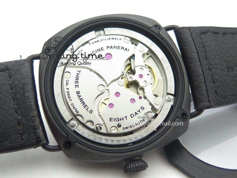 PAM384 N Real PR Real Ceramic V6F Best Edition On Black Leather Strap P2002