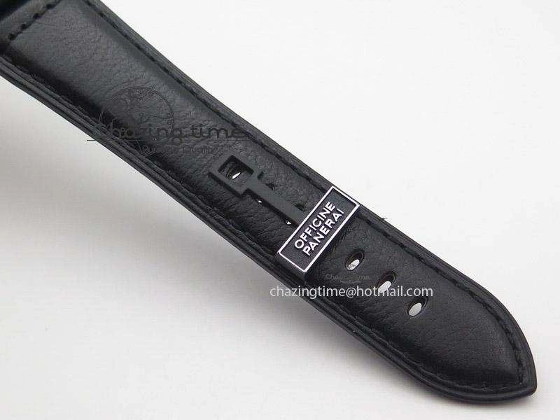 PAM384 N Real PR Real Ceramic V6F Best Edition On Black Leather Strap P2002