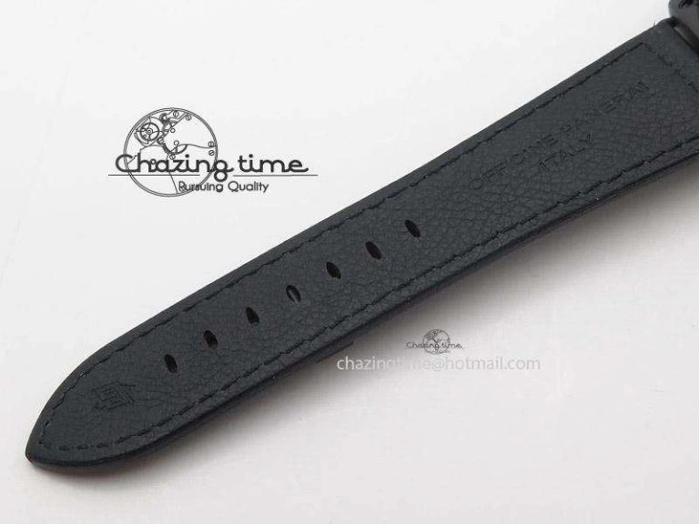 PAM384 N Real PR Real Ceramic V6F Best Edition On Black Leather Strap P2002