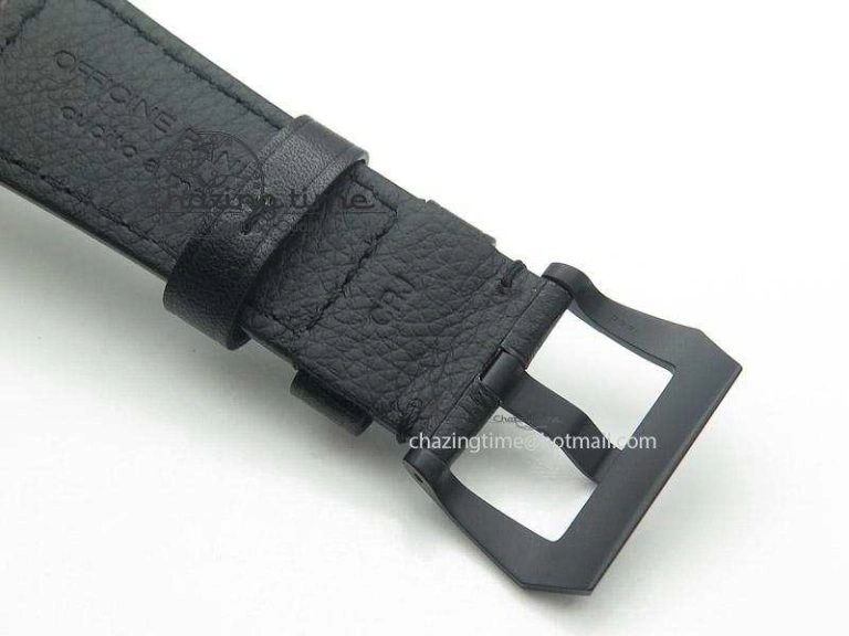 PAM384 N Real PR Real Ceramic V6F Best Edition On Black Leather Strap P2002