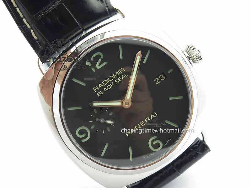 PAM388 O VSF 1:1 Best Edition Black Dial On Black Leather Strap P.9000 Super Clone