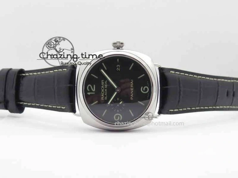 PAM388 O VSF 1:1 Best Edition Black Dial On Black Leather Strap P.9000 Super Clone