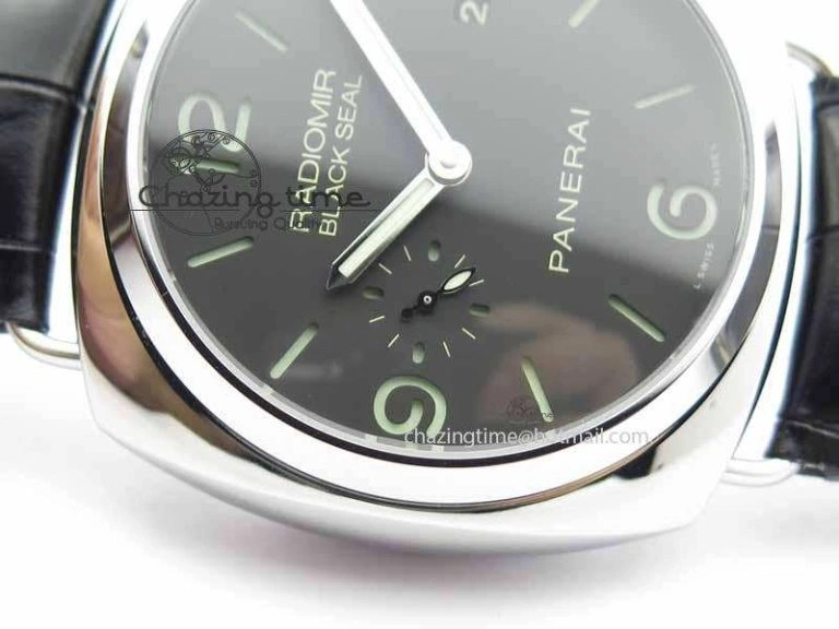 PAM388 O VSF 1:1 Best Edition Black Dial On Black Leather Strap P.9000 Super Clone