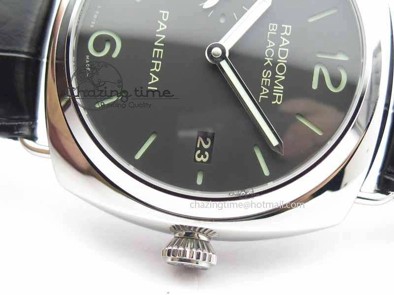 PAM388 O VSF 1:1 Best Edition Black Dial On Black Leather Strap P.9000 Super Clone