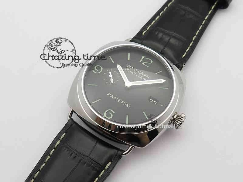 PAM388 O VSF 1:1 Best Edition Black Dial On Black Leather Strap P.9000 Super Clone