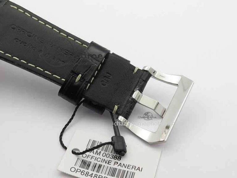 PAM388 O VSF 1:1 Best Edition Black Dial On Black Leather Strap P.9000 Super Clone