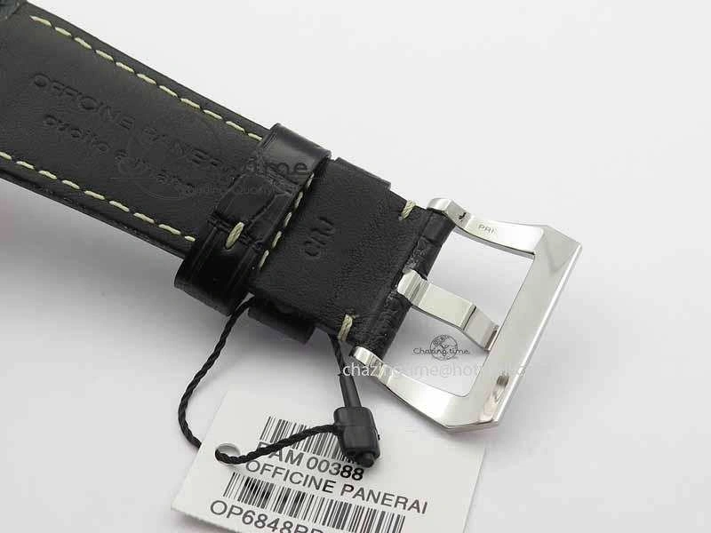 PAM388 O VSF 1:1 Best Edition Black Dial On Black Leather Strap P.9000 Super Clone