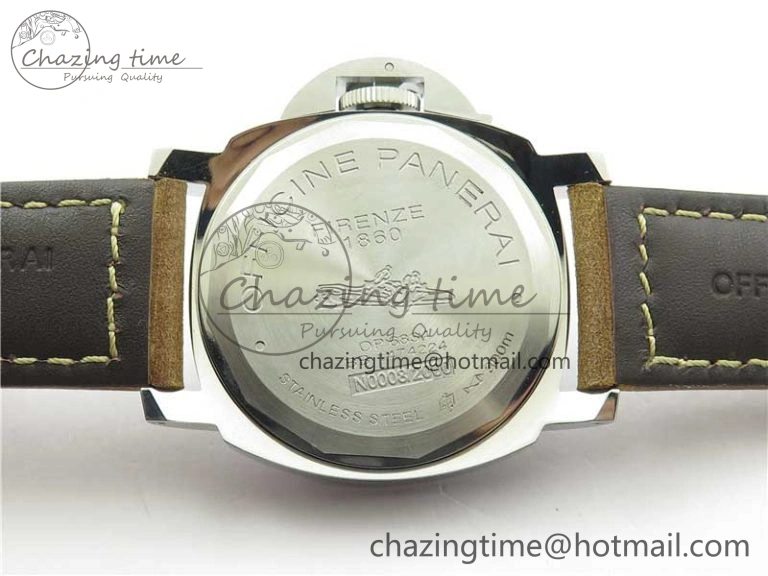PAM390 N Noob 1:1 Best Edition on Brown Leather Strap A6497 with Y-Incabloc V12