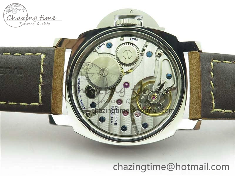 PAM390 N Noob 1:1 Best Edition on Brown Leather Strap A6497 with Y-Incabloc V12