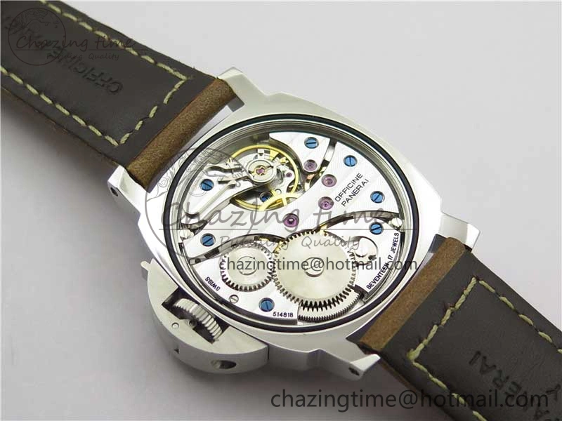 PAM390 N Noob 1:1 Best Edition on Brown Leather Strap A6497 with Y-Incabloc V12