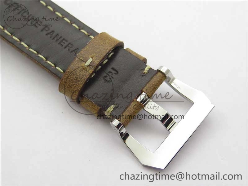 PAM390 N Noob 1:1 Best Edition on Brown Leather Strap A6497 with Y-Incabloc V12