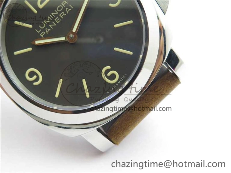 PAM390 N Noob 1:1 Best Edition on Brown Leather Strap A6497 with Y-Incabloc V12