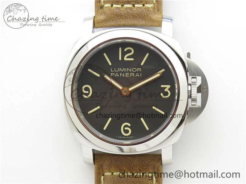 PAM390 N Noob 1:1 Best Edition on Brown Leather Strap A6497 with Y-Incabloc V12