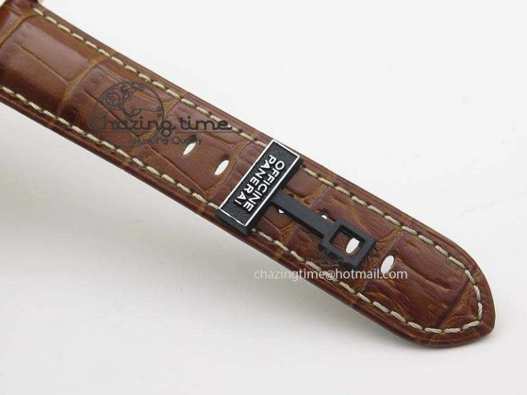 PAM393 P Ladies RG ZF 1:1 Best Edition On Brown Leather Strap P9000
