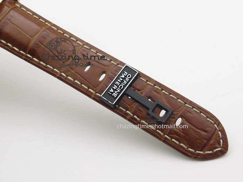 PAM393 P Ladies RG ZF 1:1 Best Edition On Brown Leather Strap P9000