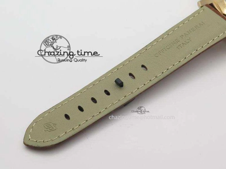 PAM393 P Ladies RG ZF 1:1 Best Edition On Brown Leather Strap P9000