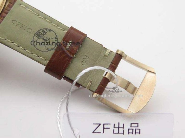 PAM393 P Ladies RG ZF 1:1 Best Edition On Brown Leather Strap P9000