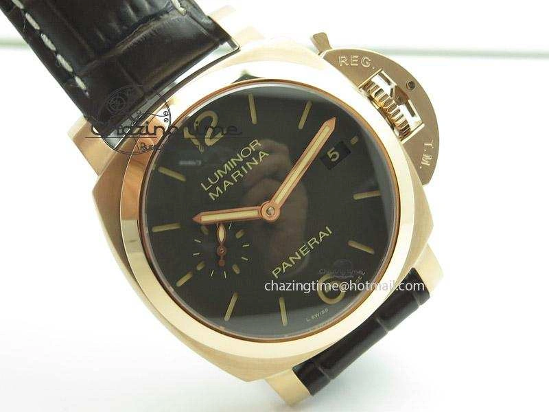 PAM393 P V6 Lite Best Edition On Brown Leather Strap ST2555