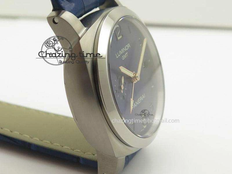 PAM437 L Titanium ZF Best Edition Blue Dial On Blue Leather Strap P9001