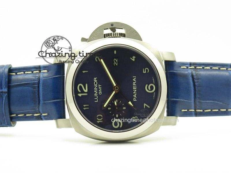 PAM437 L Titanium ZF Best Edition Blue Dial On Blue Leather Strap P9001