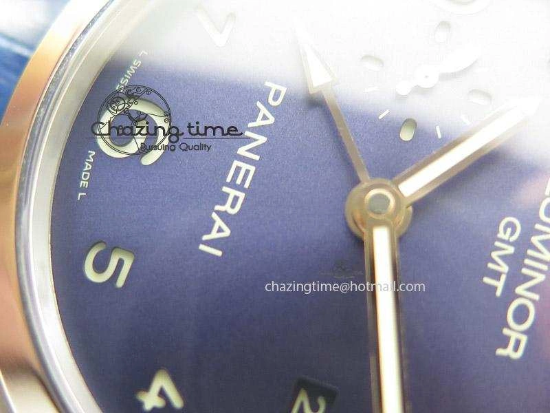 PAM437 L Titanium ZF Best Edition Blue Dial On Blue Leather Strap P9001