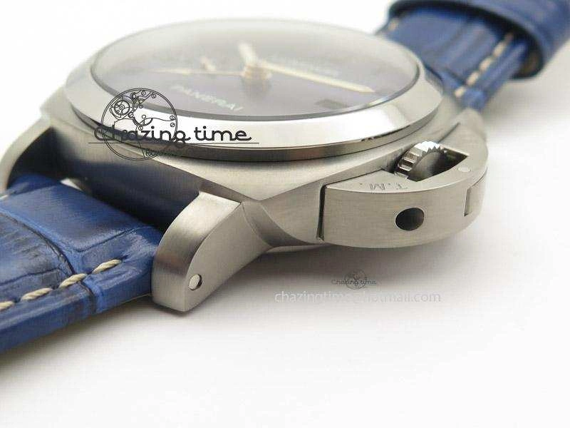 PAM437 L Titanium ZF Best Edition Blue Dial On Blue Leather Strap P9001