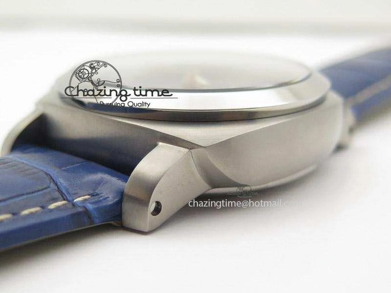 PAM437 L Titanium ZF Best Edition Blue Dial On Blue Leather Strap P9001